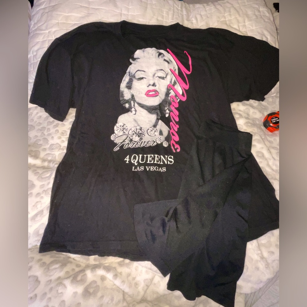 Marilyn Monroe 4queen Las Vegas black hot pink 2XL W/ biker shorts. 2pc outfit